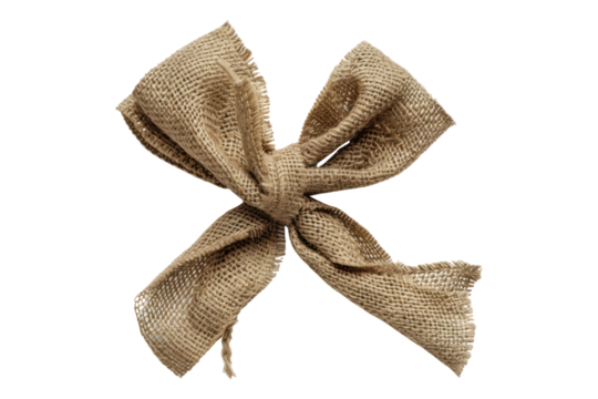 Hemp ribbon isolated on transparent background