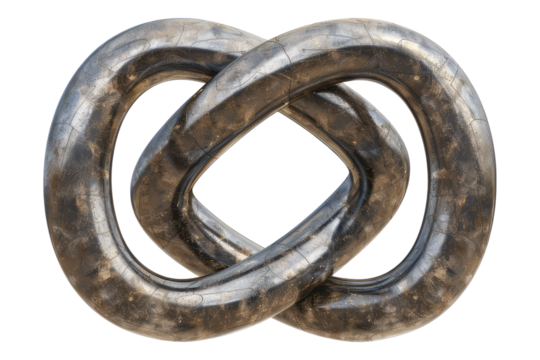 Interconnected infinity isolated on transparent background