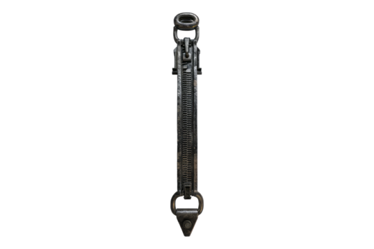 Iron zip isolated on transparent background