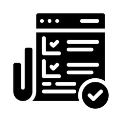 checklist glyph icon