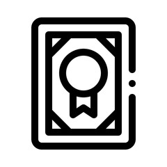 diploma line icon