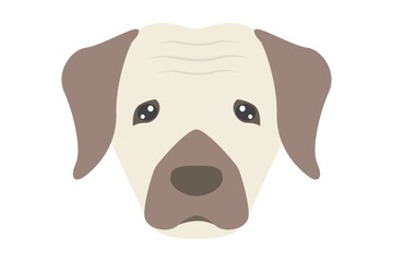 Cute Dog Flat Sticker Design