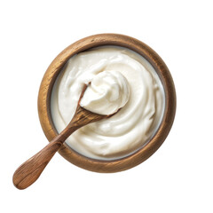 Greek yogurt isolated on the white background