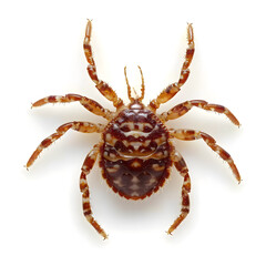 Mite top view isolated on white background