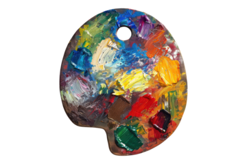 Painting palete isolated on transparent background