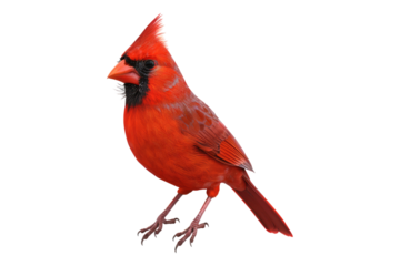 Northern cardinal isolated on transparent background
