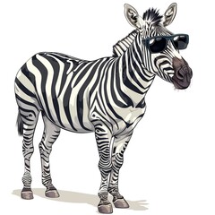 Obraz premium Zebra retro fashion