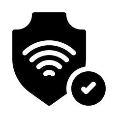 secure glyph icon