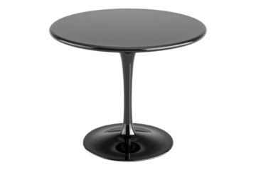 Plastic black table isolated on transparent background