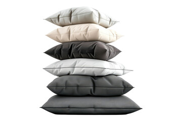 Pillow stacked isolated on transparent background