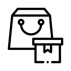 shopping bag line icon