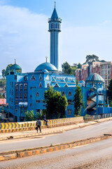 Ethiopia, the blue Al Aqsa Mosque in the center of 
Addis Abeba.