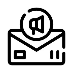 email marketing line icon