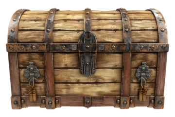 Treasure chest isolate on transparent background