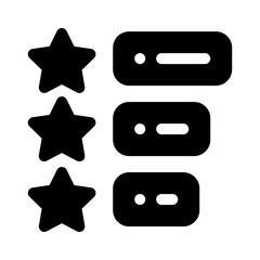 Obraz premium review glyph icon