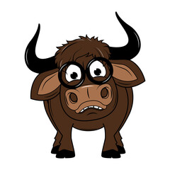 Cute Cartoon Bull