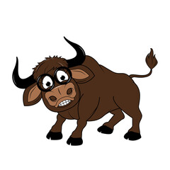 Cute Cartoon Bull