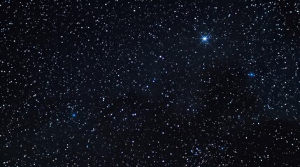 Fototapeta premium Vibrant night sky filled with countless stars and nebulae in shades of blue and black