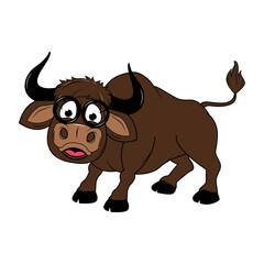 Cute Cartoon Bull