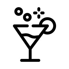 cocktail line icon