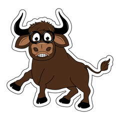 Fototapeta premium cutr cartoon bull