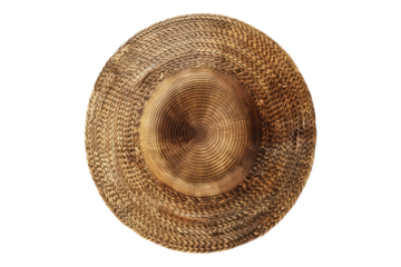 Wide brim sunhat isolated on transparent background