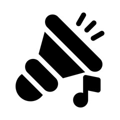 party trumpets glyph icon