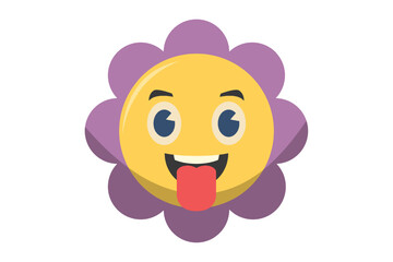 Funny Element Flat Sticker Design