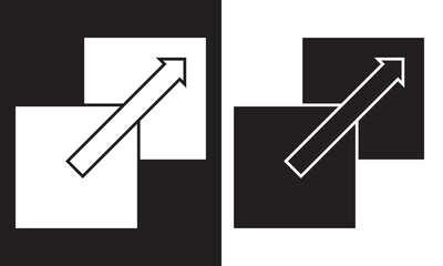 Compact size icon. isolated on white and black background. EPS 10 