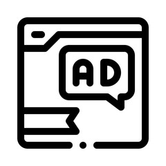 Fototapeta premium Advertisement line icon