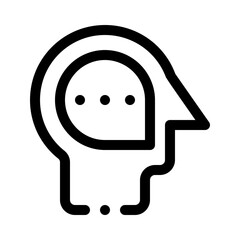 thinking line icon