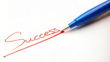 A classic fountain pen resting on a document, ready to write a success