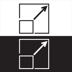 Compact size icon. isolated on white and black background. EPS 10 