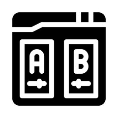 ab testing glyph icon