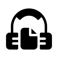 audiobook glyph icon