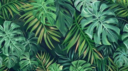 Tropical Leaf Pattern Background