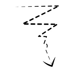 Dotted Line Arrow