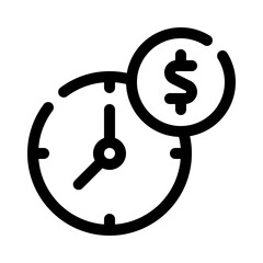 time is money line icon