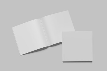 Blank Square Book White