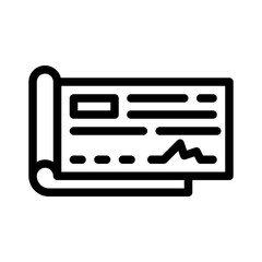 cheque line icon