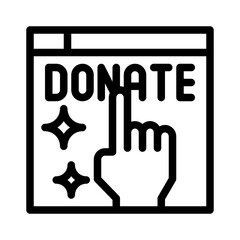 donation line icon