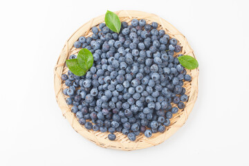  A shrub of the azalea family. The fruit is light blue or black in color and has white powder on the outside.
