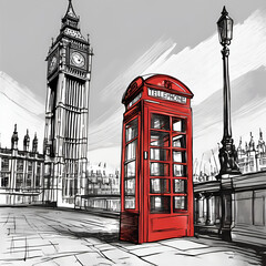 city big ben and red phone