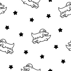 Cute couple crocodile characters. Seamless pattern. Coloring Page. Funny friends alligator cartoon animal. Hand drawn style. Vector drawing. Design ornaments.