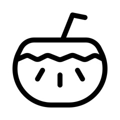 coconut line icon