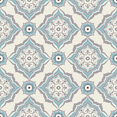 Abstract ethnic seamless pattern. Festive colorful background design vintage pattern damask	
