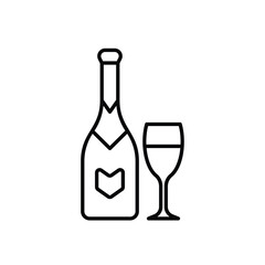 Champagne vector icon