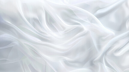 Naklejka premium White silk background, soft edges and blurred details create an elegant atmosphere with delicate folds of fabric, creating a sense of tranquility and luxury