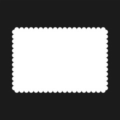 Scallop Edge Rectangle Shape Border Frame