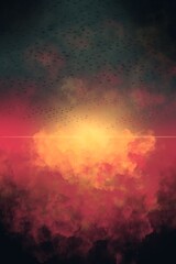 Naklejka premium red and blue sky